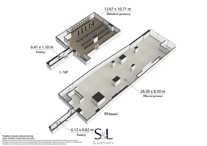 Pronájem obchodního prostoru, Liberec, Pražská, 339 m2