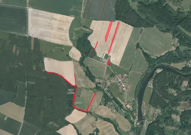 Prodej pole, Dobronice u Bechyně, 10556 m2