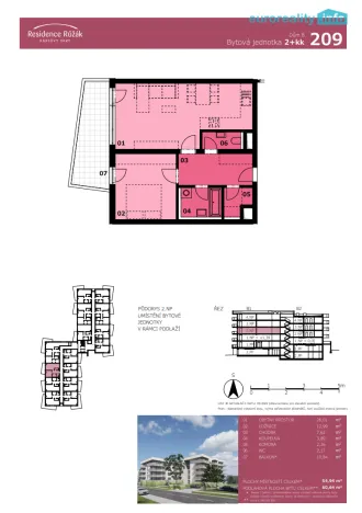 Prodej bytu 2+kk, Karlovy Vary, Sedlecká, 60 m2