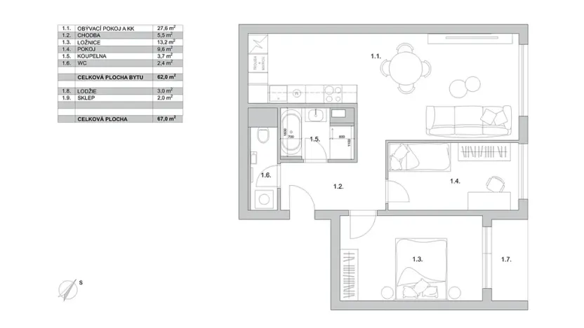 Prodej bytu 3+kk, Praha - Hostivař, Bruslařská, 67 m2