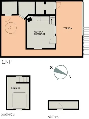 Prodej chaty, Trutnov - Kryblice, Bohuslavická, 35 m2