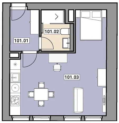 Prodej bytu 1+kk, Praha - Zbraslav, Elišky Přemyslovny, 34 m2