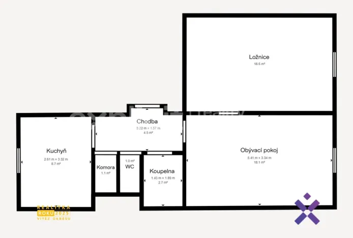 Prodej bytu 2+1, Zlín, Sokolská, 55 m2