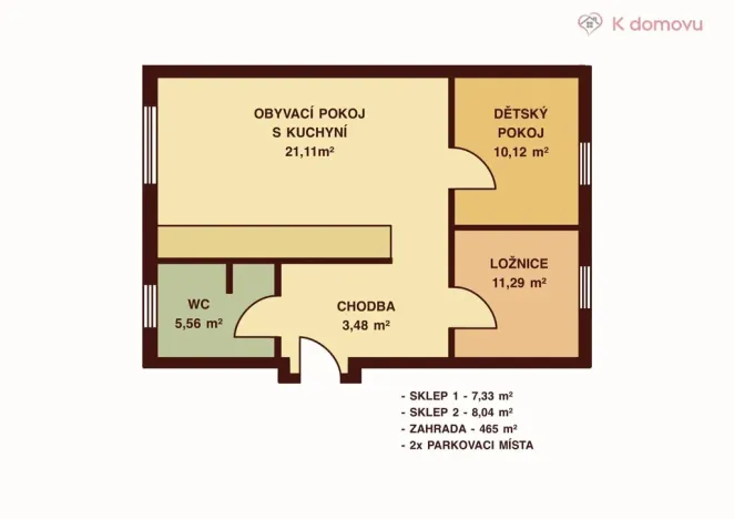 Prodej bytu 3+kk, Velešovice, 52 m2