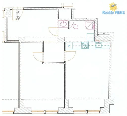 Pronájem bytu 2+kk, Praha - Žižkov, Baranova, 60 m2