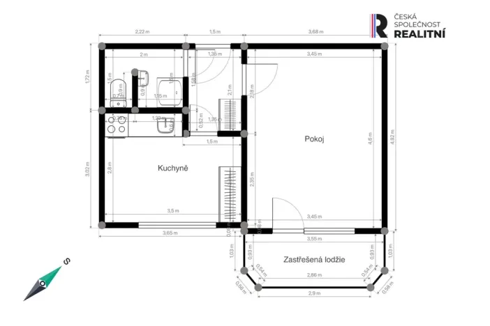Prodej bytu 1+1, Otrokovice, Svobodova, 31 m2