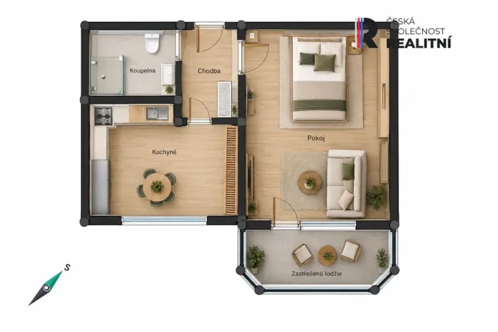 Prodej bytu 1+1, Otrokovice, Svobodova, 31 m2