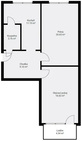 Prodej bytu 2+1, Klatovy, U Retexu, 61 m2