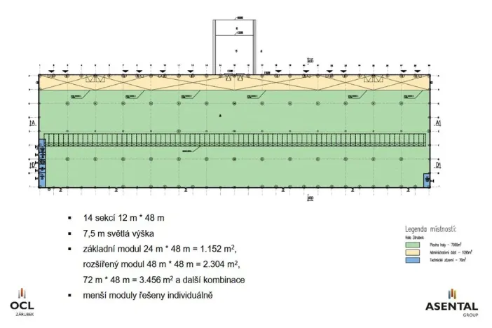 Pronájem skladu, Ostrava - Slezská Ostrava, Podzámčí, 1152 m2