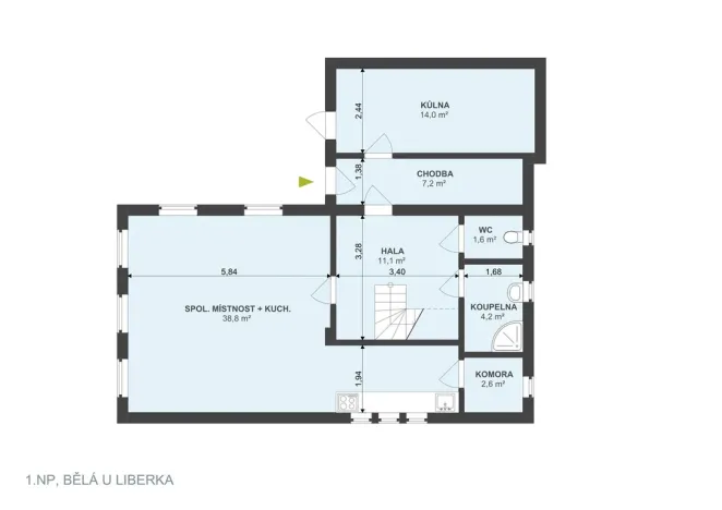 Prodej chalupy, Liberk - Bělá, 143 m2