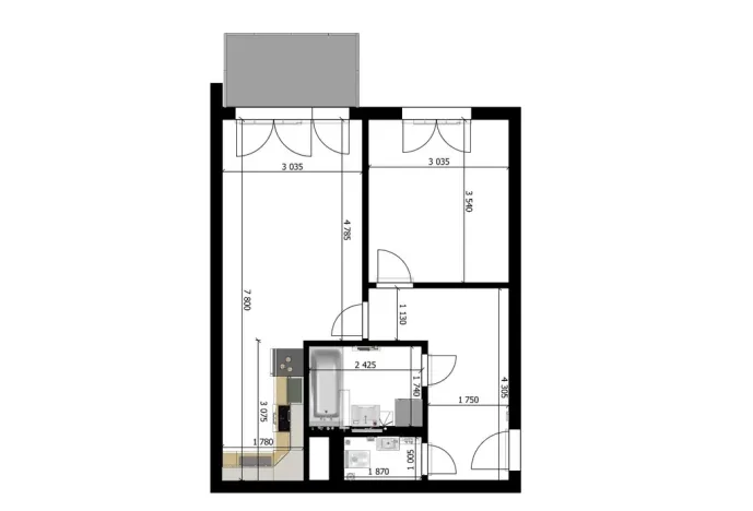 Pronájem bytu 2+kk, Praha - Hostivař, Arnošta Staňka, 45 m2