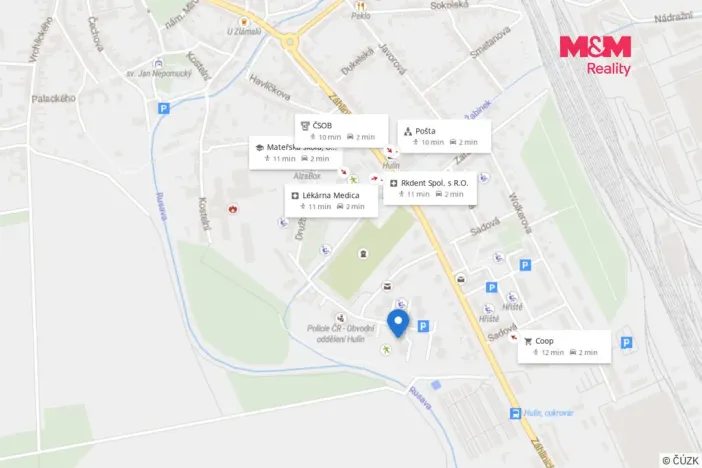 Pronájem bytu 1+1, Hulín, Družba, 27 m2
