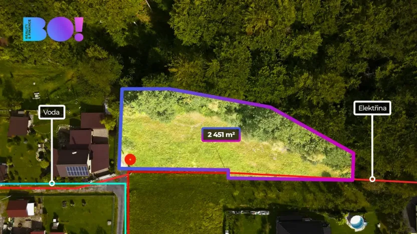 Prodej pozemku pro bydlení, Bystřice, 2425 m2