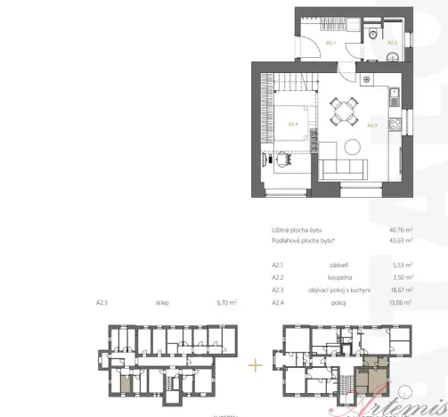 Prodej bytu 2+kk, Ostrava - Moravská Ostrava, Křižíkova, 41 m2