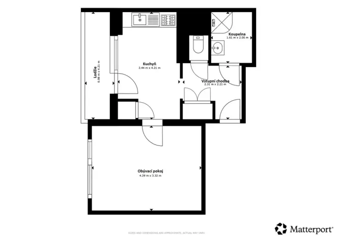 Prodej bytu 1+1, Teplice - Trnovany, Palackého, 36 m2