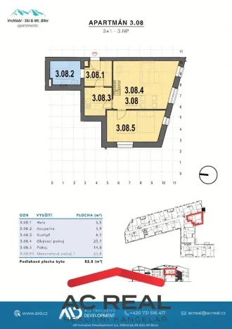 Prodej apartmánu, Vrchlabí - Hořejší Vrchlabí, Horská, 82 m2