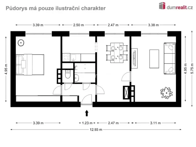Prodej bytu 3+1, Pohorská Ves, 60 m2