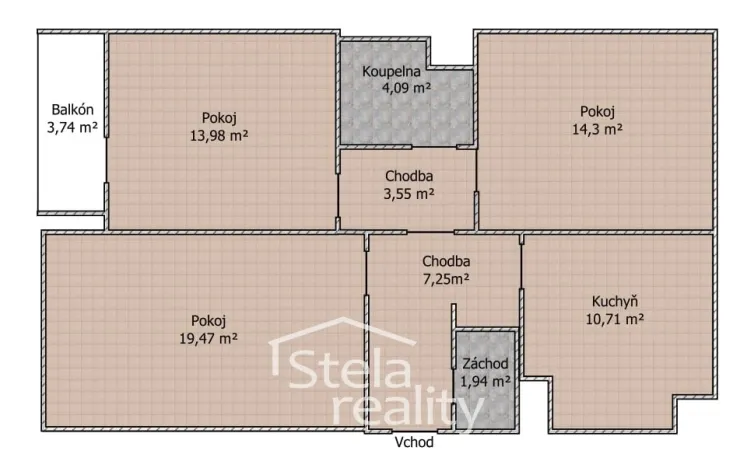 Prodej bytu 3+1, Bruntál, tř. Obr. míru, 82 m2