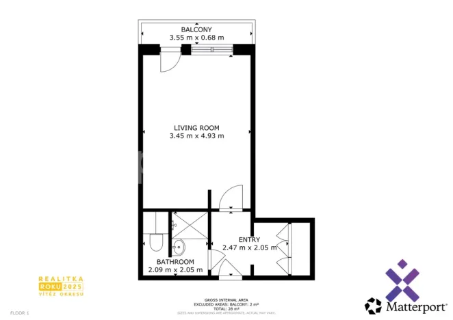 Prodej bytu 1+kk, Zlín, Ševcovská, 28 m2