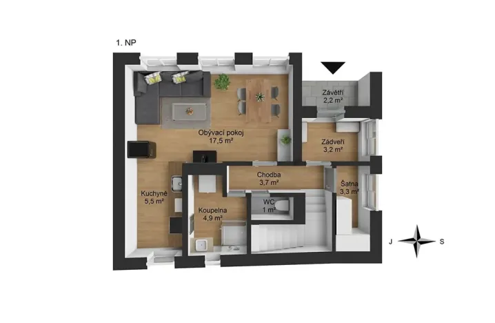 Prodej rodinného domu, Ostředek, 86 m2