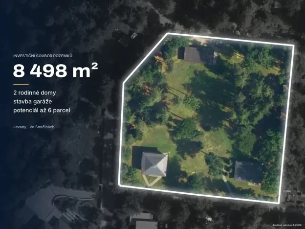 Prodej pozemku pro bydlení, Jevany, Ve Smrčinách, 8498 m2