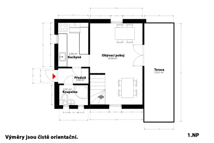 Prodej chaty, Kamenice - Těptín, Tmavá, 60 m2