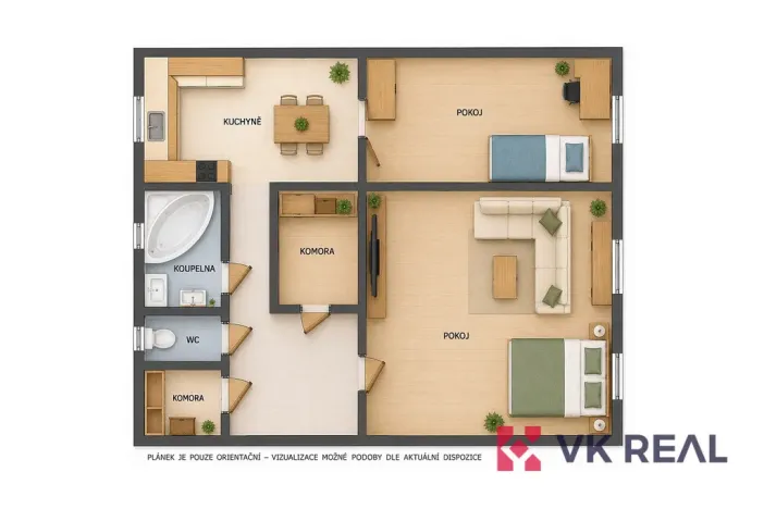 Prodej bytu 3+kk, Heřmanova Huť - Vlkýš, Nádražní, 84 m2