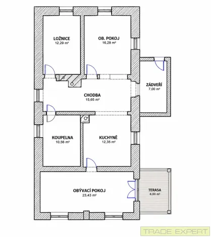 Prodej rodinného domu, Hostomice, 90 m2