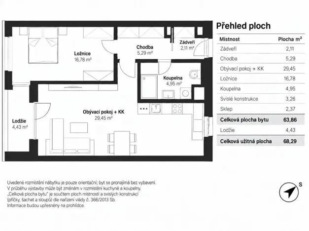 Pronájem bytu 2+kk, Nepomuk, Višňovka, 61 m2