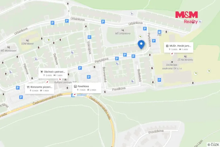 Pronájem bytu 1+kk, Praha - Modřany, Pertoldova, 31 m2