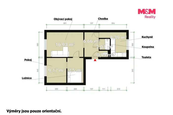 Prodej bytu 2+1, Habartov, Švermova, 55 m2