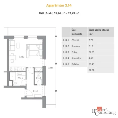Prodej bytu 1+kk, Černý Důl, 61 m2