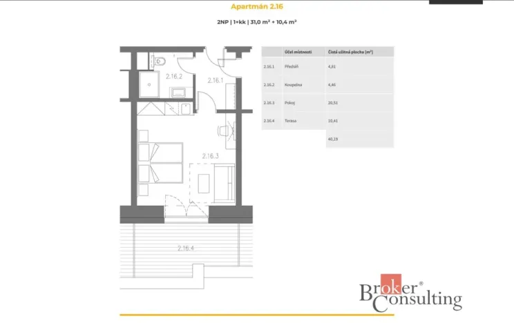 Prodej bytu 1+kk, Černý Důl, 31 m2