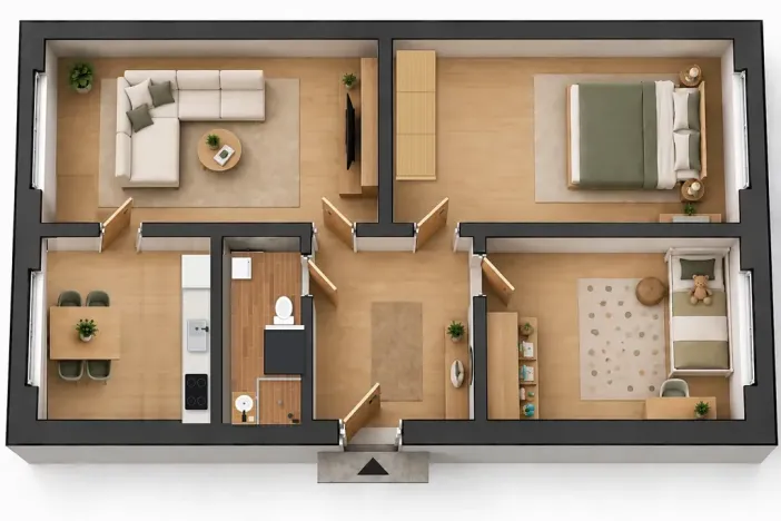 Prodej bytu 3+1, Klášterec nad Ohří, Lesní, 76 m2