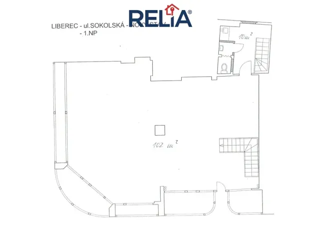 Pronájem obchodního prostoru, Liberec, Sokolská, 174 m2