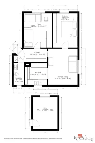 Prodej bytu 3+kk, Opava - Předměstí, Stará silnice, 57 m2