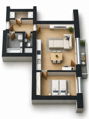 Prodej bytu 2+kk, Brno - Ponava, Střední, 49 m2