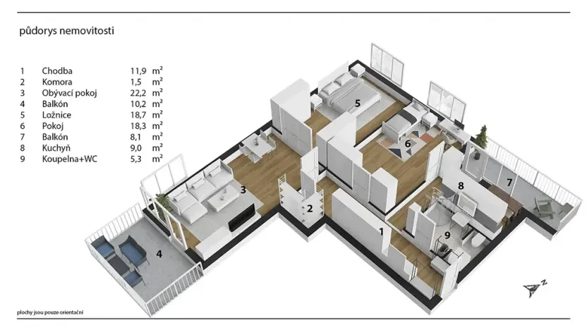 Prodej bytu 3+1, Pardubice, Palackého třída, 89 m2
