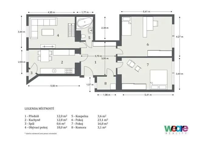 Prodej bytu 3+1, Praha - Holešovice, Janovského, 95 m2