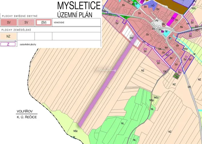 Prodej pozemku pro bydlení, Mysletice, 13776 m2