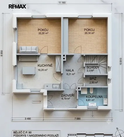 Prodej rodinného domu, Běleč, 200 m2