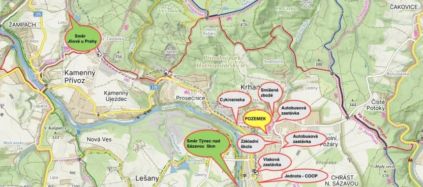 Prodej pozemku pro bydlení, Krhanice, 1555 m2