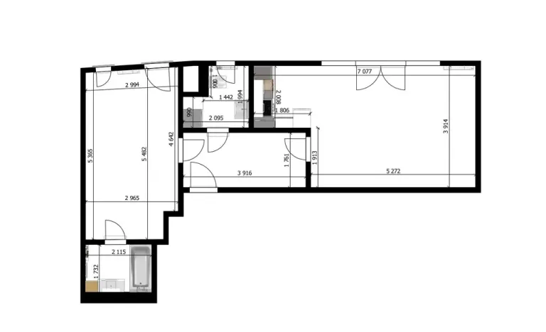 Pronájem bytu 2+kk, Praha - Pitkovice, K dálnici, 54 m2