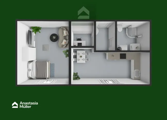 Pronájem bytu 2+kk, Staňkov, Americká, 40 m2