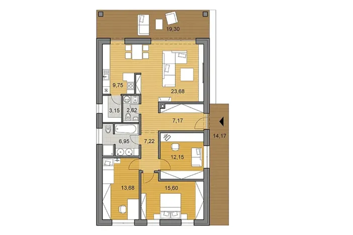 Prodej rodinného domu, Vědomice, 101 m2
