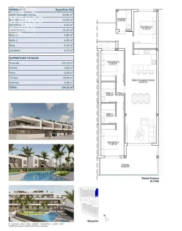 Prodej bytu 4+kk, Pilar de La Horadada, Alicante, Španělsko, 115 m2