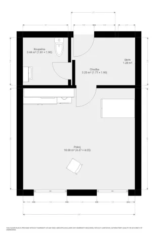 Pronájem bytu 1+kk, Brno - Černá Pole, Erbenova, 25 m2