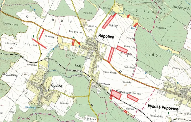 Prodej pole, Rapotice, 124740 m2