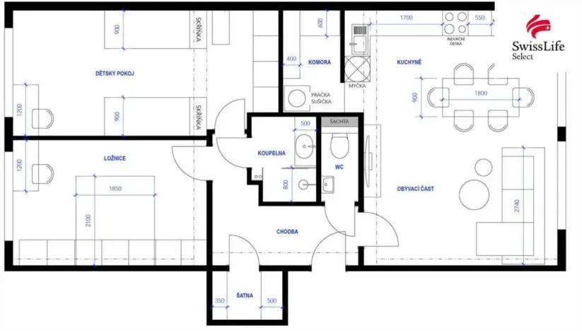 Prodej bytu 3+kk, Praha - Holešovice, Ortenovo náměstí, 78 m2
