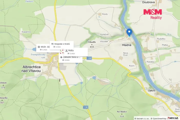 Prodej pozemku pro bydlení, Albrechtice nad Vltavou, 4440 m2